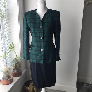 Vintage 2 piece plaid suit